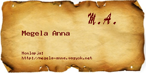 Megela Anna névjegykártya